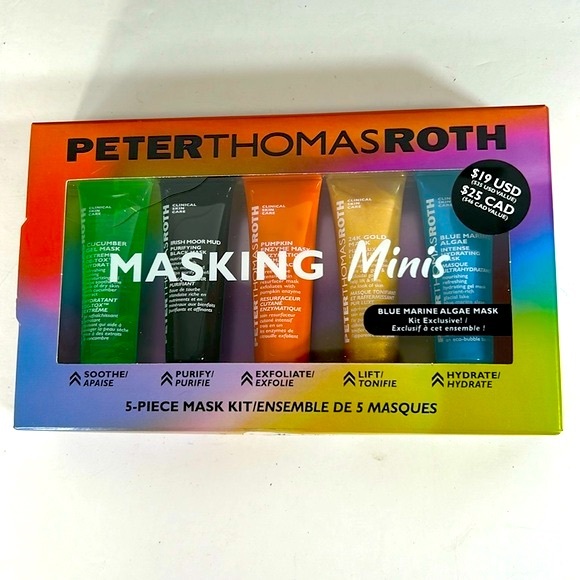 Peter Thomas Roth NWT 5 Piece Facial Mini Masking Kit Made in USA Travel Size - Picture 3 of 9